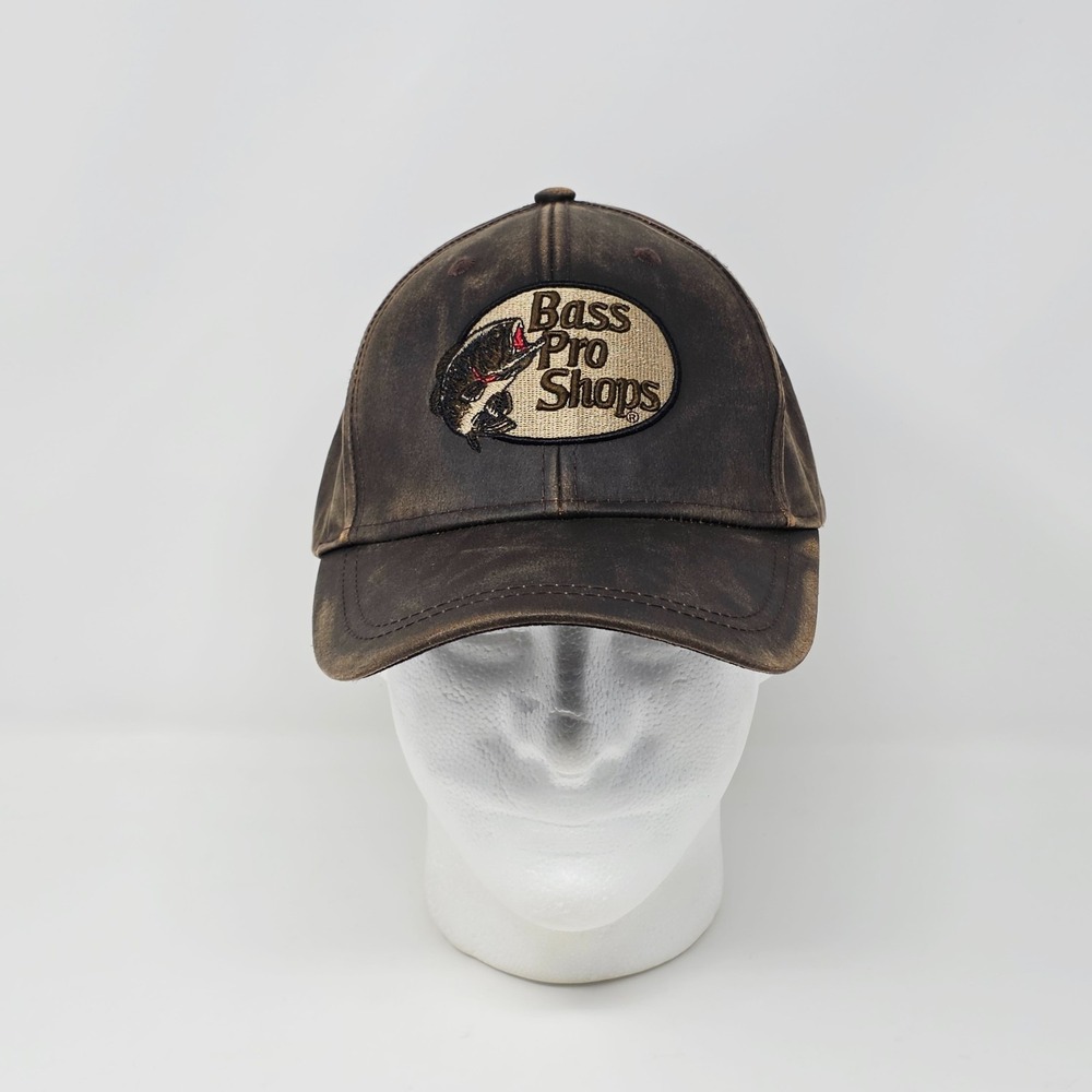 Bass Pro Shops Hat Cap Men's Adjustable‎ Strapback Faded Brown Embroidered Patch